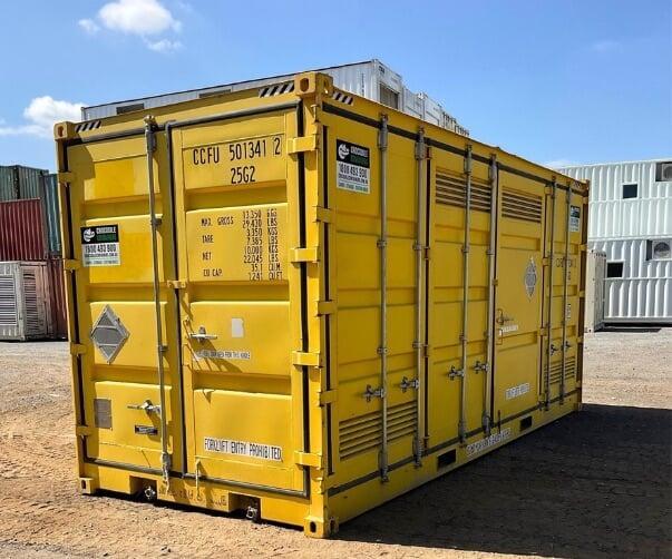 Dangerous goods storage container for chemical storage in Queensland